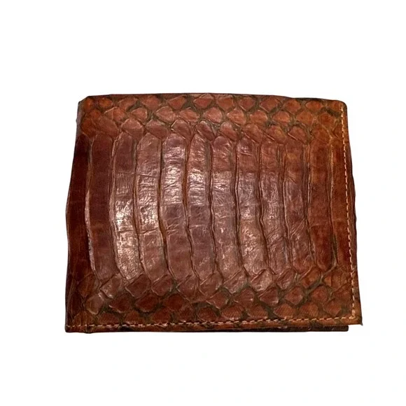 Double fold marine snake skin wallet with compartments OS‎