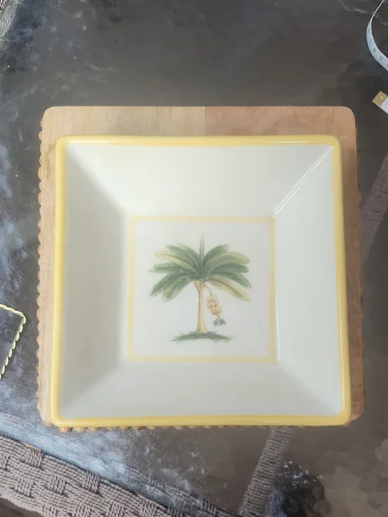 Williams Sonoma Palm/ Banana Tree Ceramic 8 
