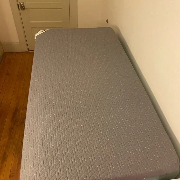 Gray Quilted Mattress Topper