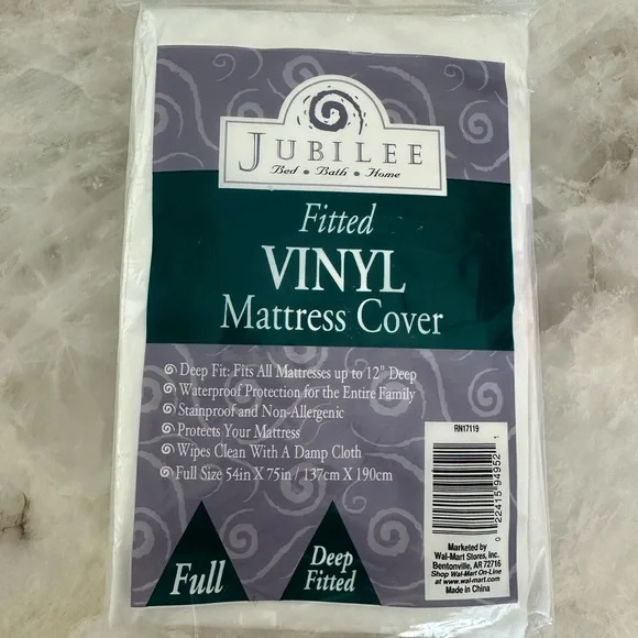 Fitted Vinyl Mattress Cover- Full