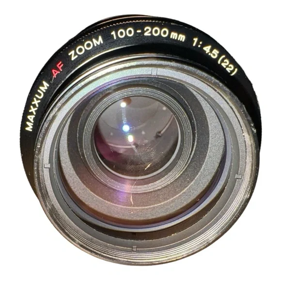 Minolta Maxxum 100-200mm f/4.5 A-Mount AF Zoom Lens 49mm Scratch on Lens