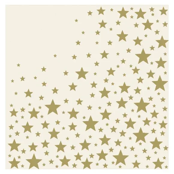 Paper Napkins Shining Stars lot of 2 packs of 20 / 40 total Hester & Cook NIP