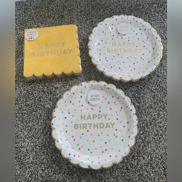 Meri Meri Birthday Plates & Napkins