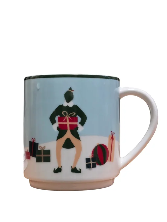 Williams Sonoma Elf Themed Christmas Coffee Mug EUC OS