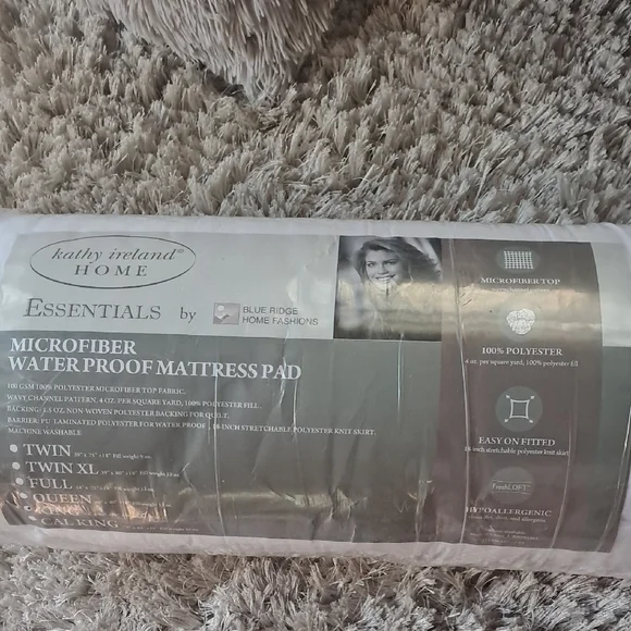 kathy ireland Home Essentials Microfiber Waterproof Mattress Pad - Gray
