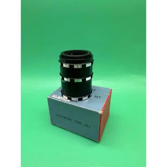 VINTAGE UNIPHOT EXTENSION TUBE SET FOR PENTAX AUTO CAMERAS WITH ORIGINAL BOX