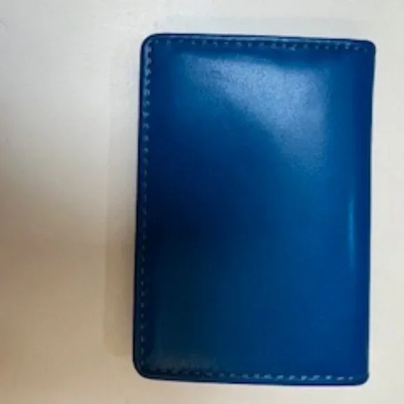 Winn International Leather Card Case Teal