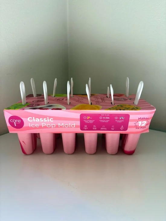 Core Kitchen Classic Ice Pop Mold – Makes 12 Pops – Silicone Popsicle Maker
