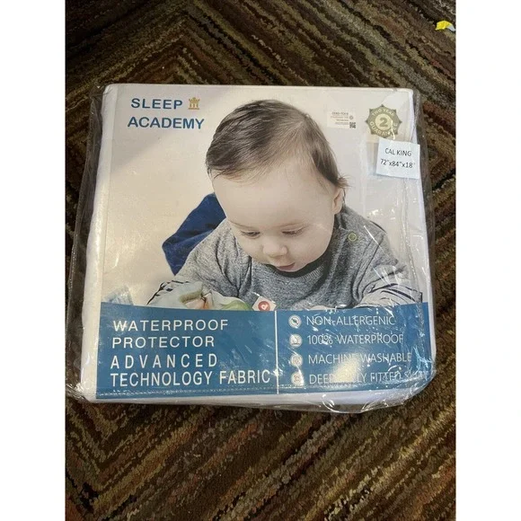 Sleep Academy Cal King 72”x84x18 Waterproof‎ Mattress Protector Non Allergenic