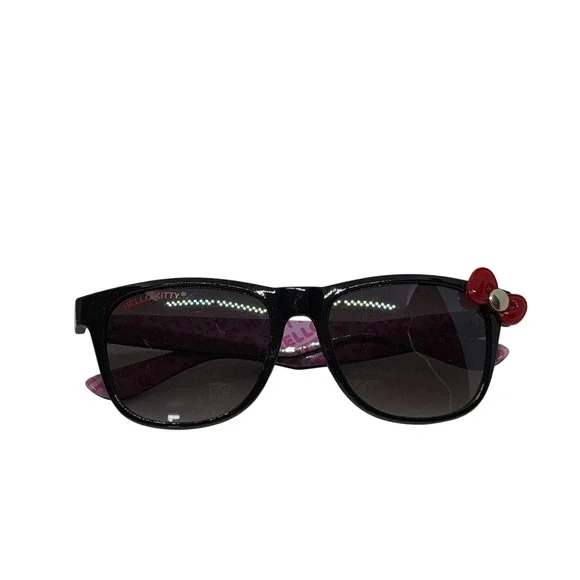 Hello Kitty Ladies Sunglasses Black Red Bow Cute UV Protection Sanrio Shades