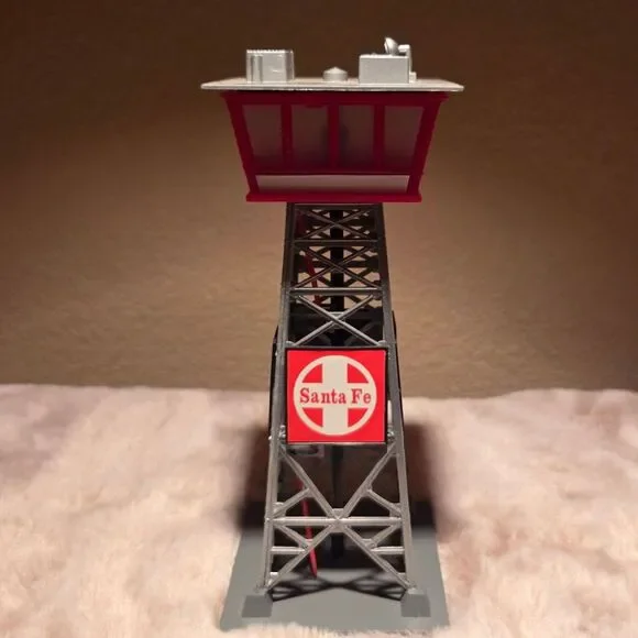 Life-Like HO Lighted Santa Fe Yard Tower 8208 Freight Train Railroad Building