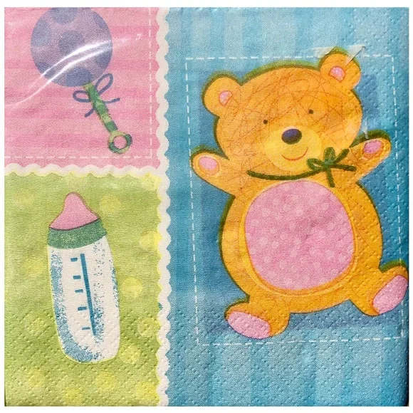 Baby Shower Collage Luncheon Napkins, 24 ct