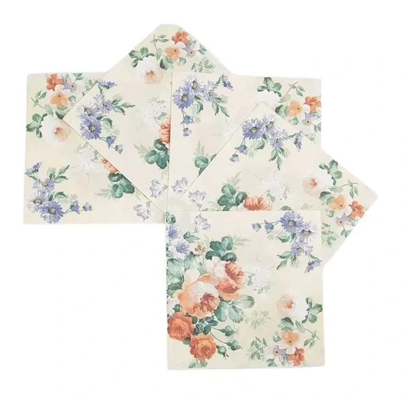 Coral Floral Luncheon Napkins (0505), 20-ct
