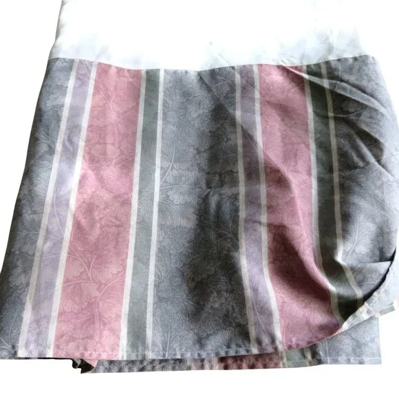 Vintage Floral Striped King Size Bed Skirt Multicolor 14.5
