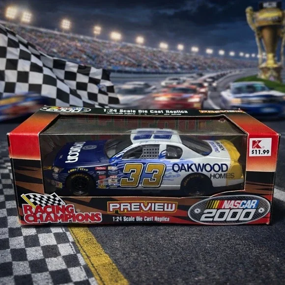 Racing Champions NASCAR 2000 Joe Nemechek #33 1:24 Scale Die Cast Car 99150 Vtg