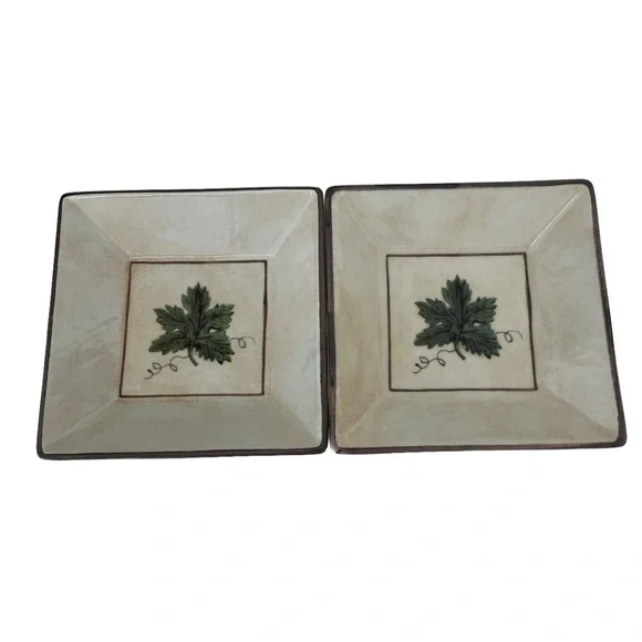 Williams-Sonoma Square Leaf Italian Pasta Bowls - Set of 2