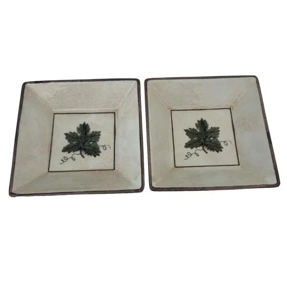 Williams-Sonoma Square Leaf Italian Pasta Bowls - Set of 2