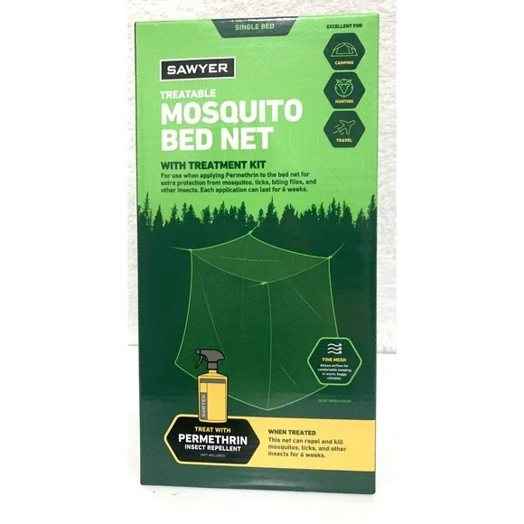 Treatable Mosquito Bed Net w/ Treatment Kit, by Sawyer BRAND NEW