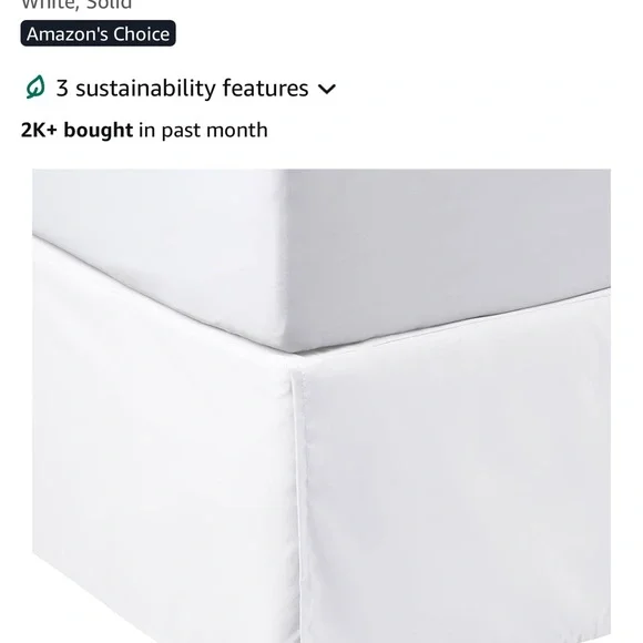 Premium White Bed Skirt