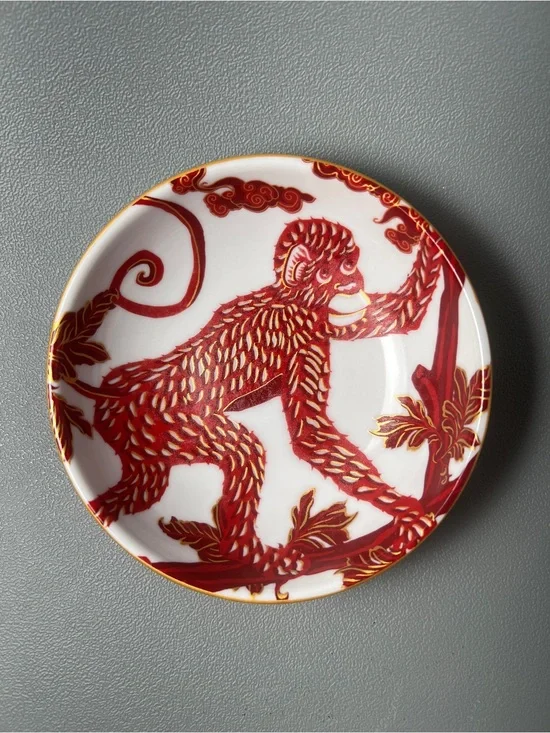 Williams Sonoma Lunar New Year Chinese Zodiac Monkey Porcelain Dipping Bowl