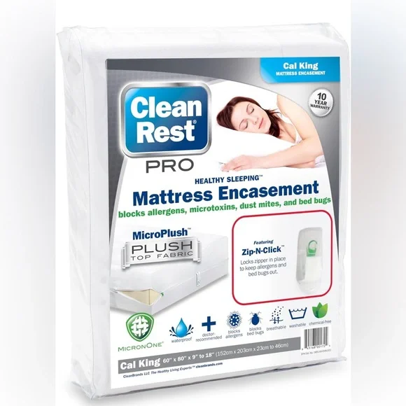 NWT- CleaRest Pro Mattress Protector-California King/ Bed Bath and Beyond