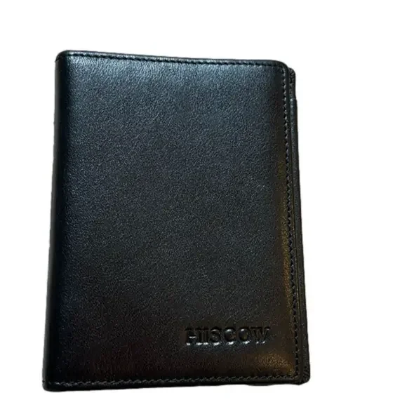 💥2/$10 Minimalist HISCOW leather card wallet NWOB