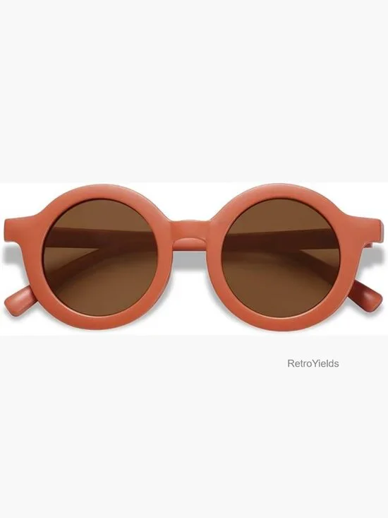 Cute Round Polarized Sunglasses for Kids UV400 Protection