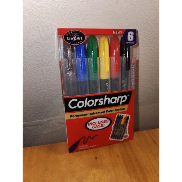 Cra-Z-Art Colorsharp Permanent Advanced Color‎ System Fine Point 6ct Markers