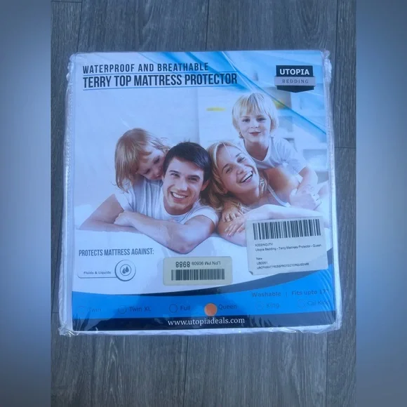 New Utopia Bedding Terry Waterproof Mattress Protector Queen