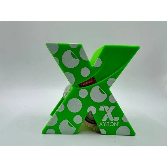Xyron 150 X Sticker Maker Machine Lime Green Polka Dot Permanent Adhesive 1.5in
