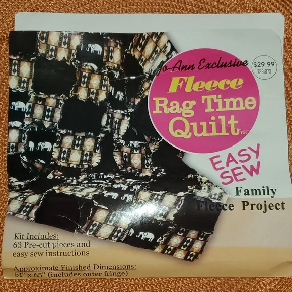 Jo-Ann's Exclusive Fleece Rag Time Quilt Kit - #7391873 Earth Tones