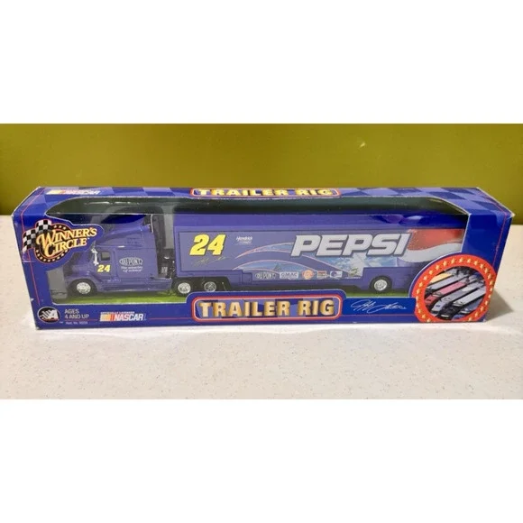 Vtg Nascar Winners Circle Jeff Gordon #24 Dupont Trailer Rig Pepsi 1:64 Scale