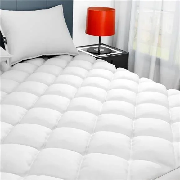 New Queen Mattress Pad, Hypoallergenic Cotton Mattress Cover, 18-22