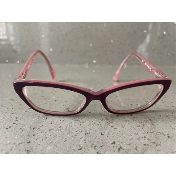 Disney Kids Eyeglasses Frames ONLY 3E 1443 Purple Pink Glitter Sparkle 48-13-130