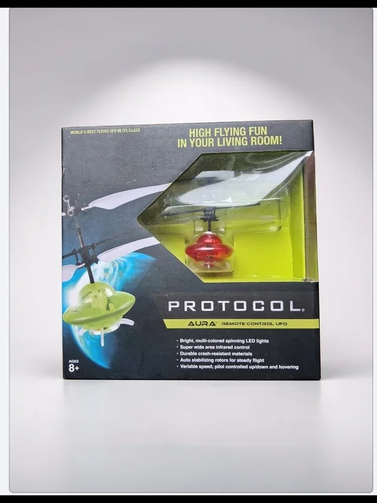 🆕️ Protocol Aura Remote Control UFO - Red and Clear