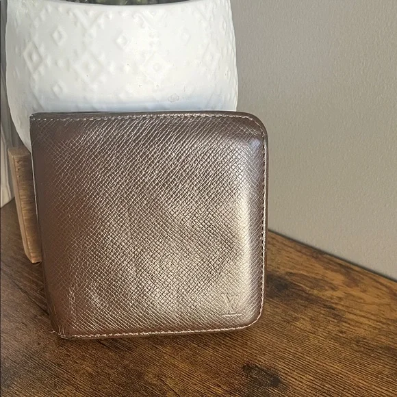 Louis Vuitton Brown Leather Zip Around Wallet