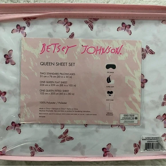 Betsey Johnson Queen Sheet Set