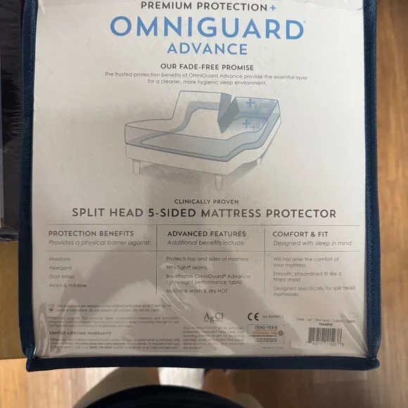 PureCare split head queen mattress protector