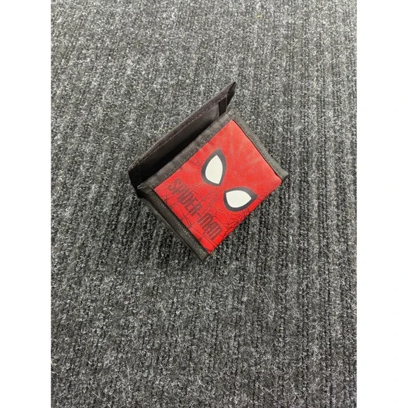 Marvel Spider-Man Trifold Wallet Red Canvas Hook and Loop & Batman Mad Catz Case