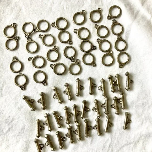 Pewter Toggle Sets for Jewelry Making, Necklaces, and Bracelets.
