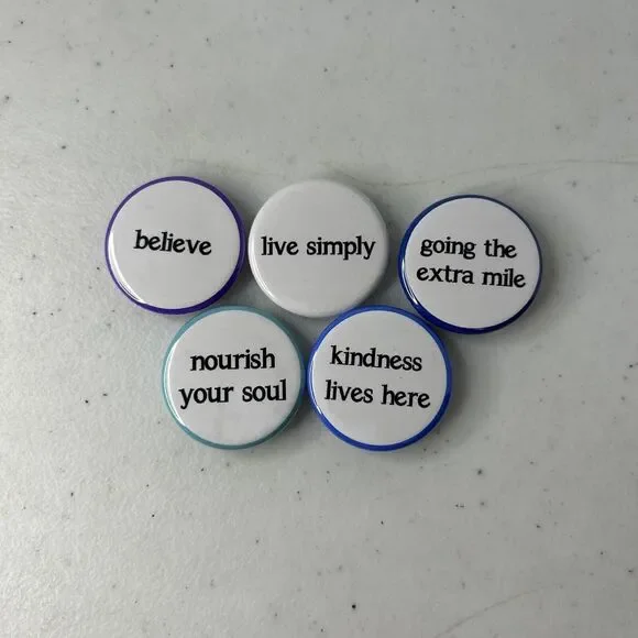 Refrigerator Magnets‎ Lot Of 5 Inspirational Button Magnets