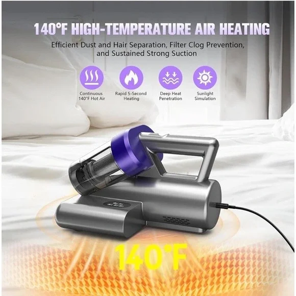 UZK MV11-01 Mattress Vacuum Cleaner, Corded, Light Purple MSRP: $250