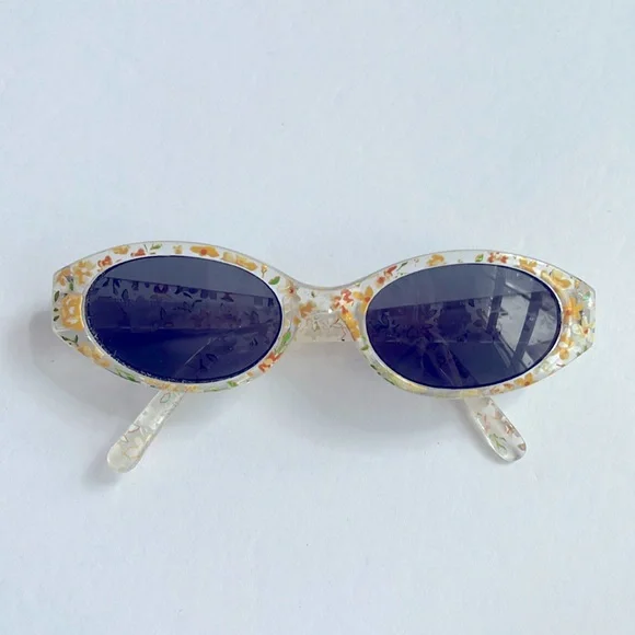 The Children's Place Kids Sunglasses Yellow Flowers Vintage Sunnies