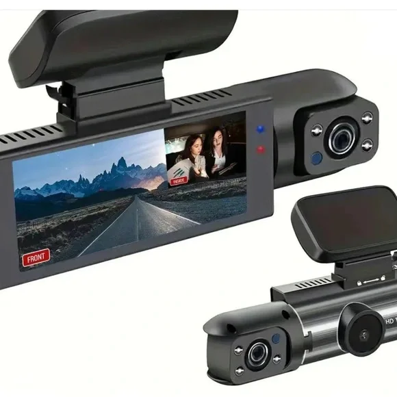 Dual Dash Cam Front And Inside 1080P camera for car