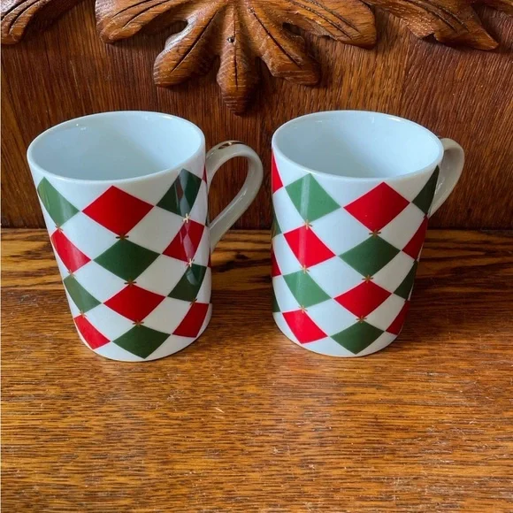 Williams Sonoma Harlequin Mugs-Set of 2