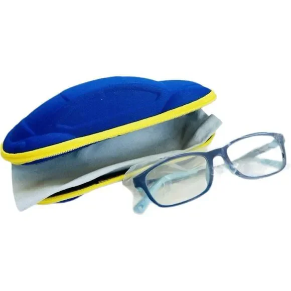 New Kids Non Prescription Blue Light Reduction Screen Time Glasses w Case