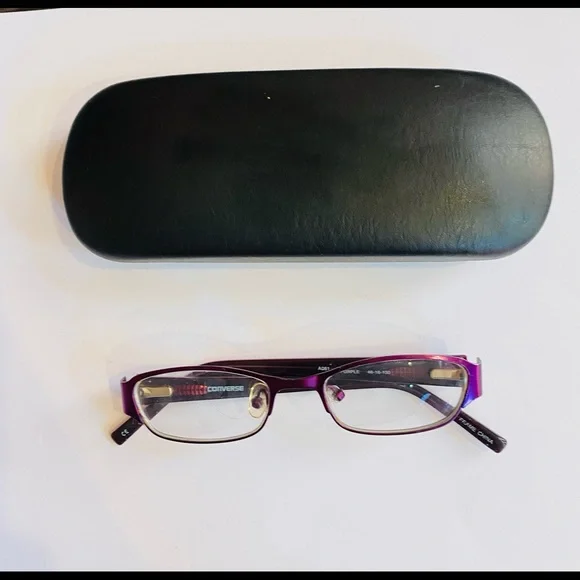 CONVERSE A061 Purple Kids Girls Eyeglasses Frame measurements of 46-16-130