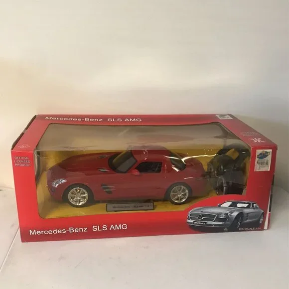 Mercedes Benz SLS AMG 1/14 Scale RC Remote Control RED Car for Kids