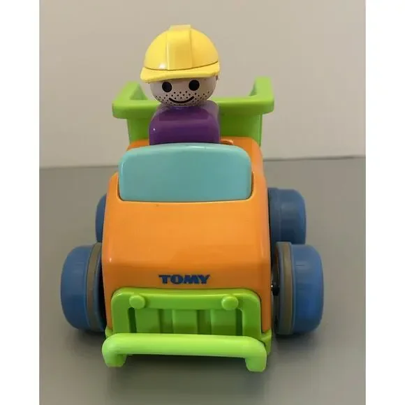 Tomy Push 'N Go Dump Truck With Figure 2010 Pre School Toy Car Replacement