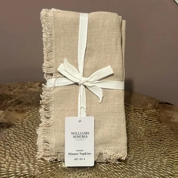Williams Sonoma “Fringe” Napkins, Set/4